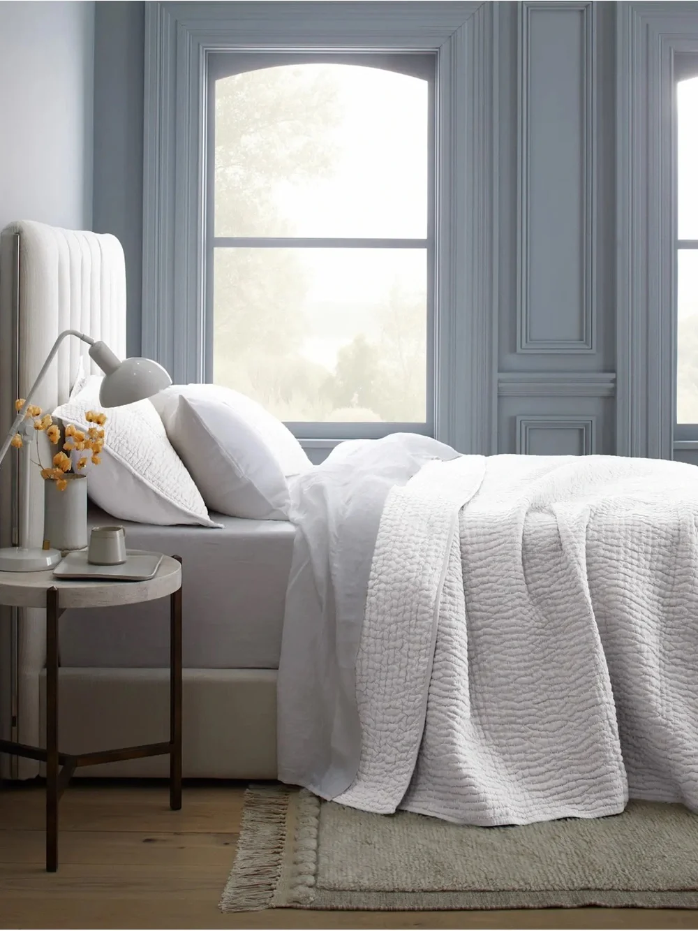 Quince European Linen Cotton Stitch Quilt SET (Shams Inc) Queen NWT $267